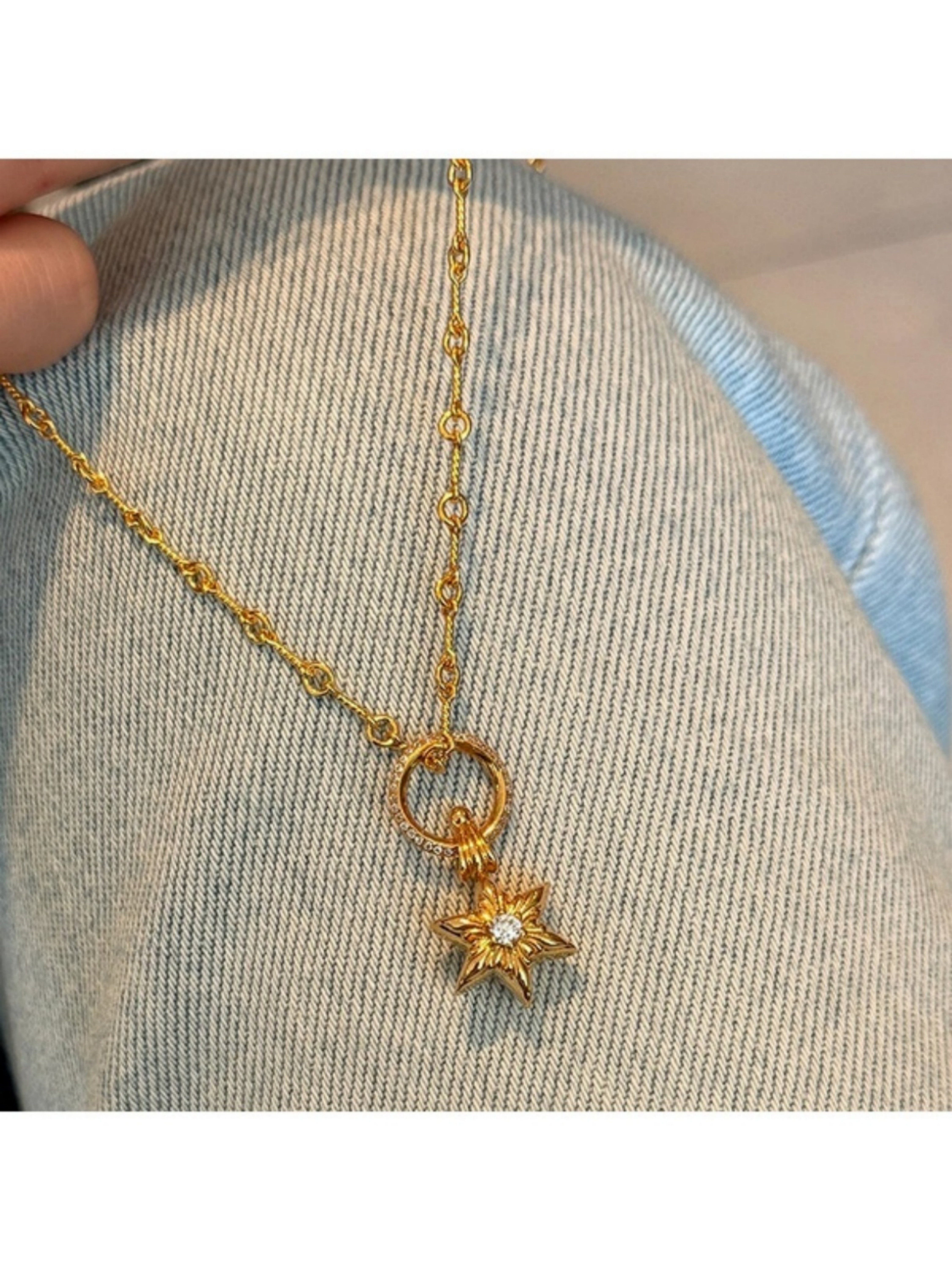 Gold Solid Pendant Necklace