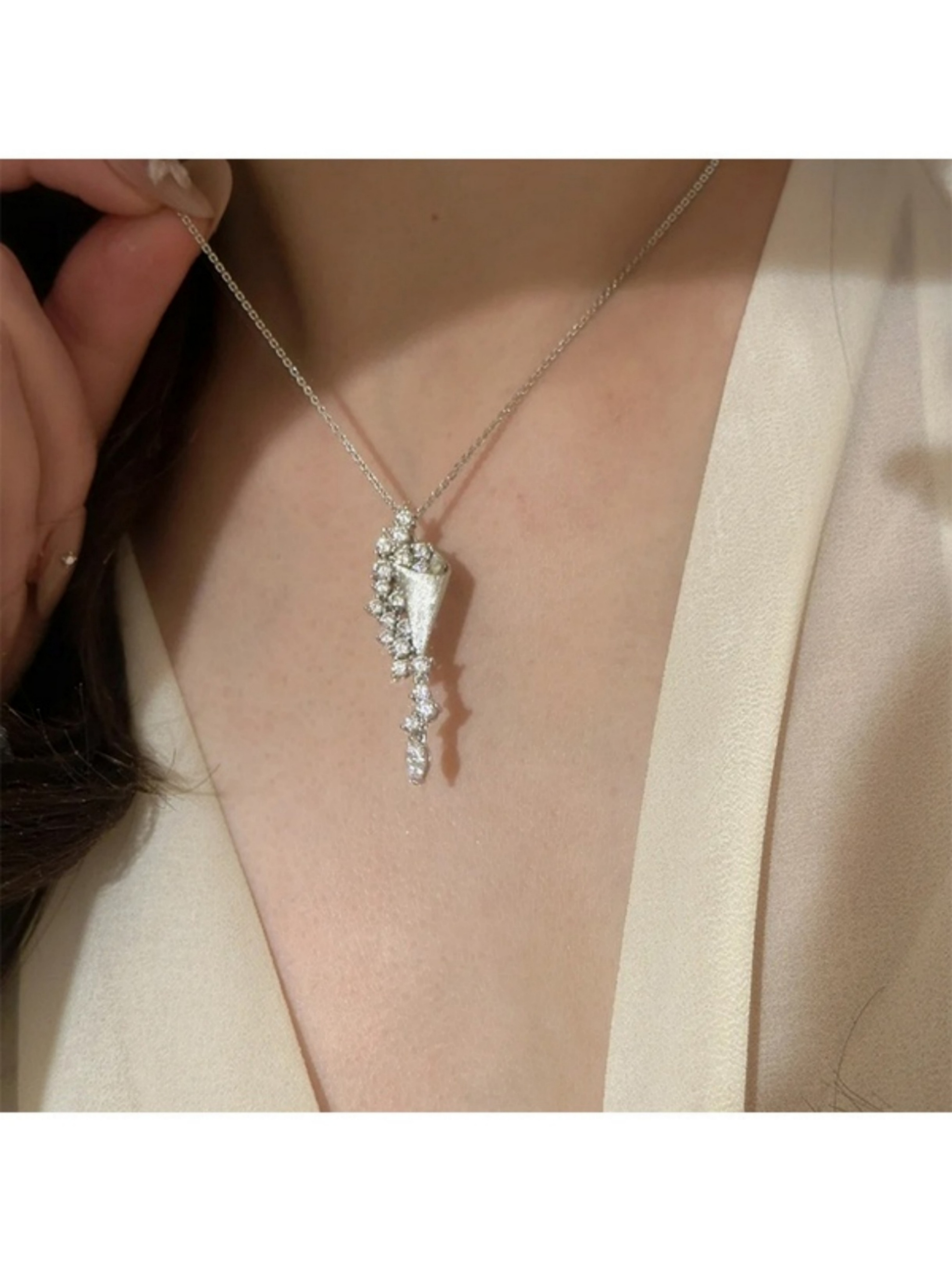 Silver Solid Pendant Necklace