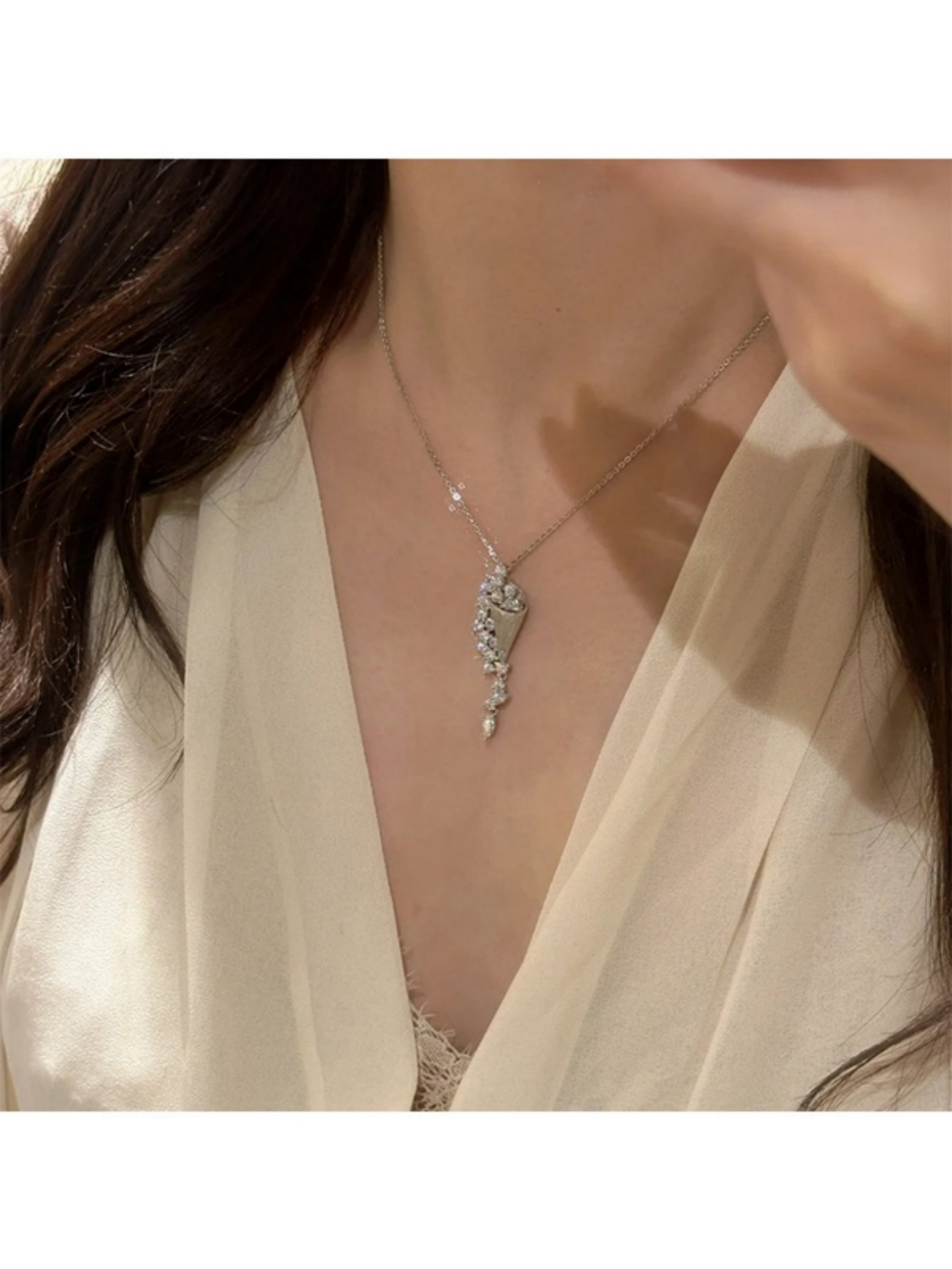 Silver Solid Pendant Necklace