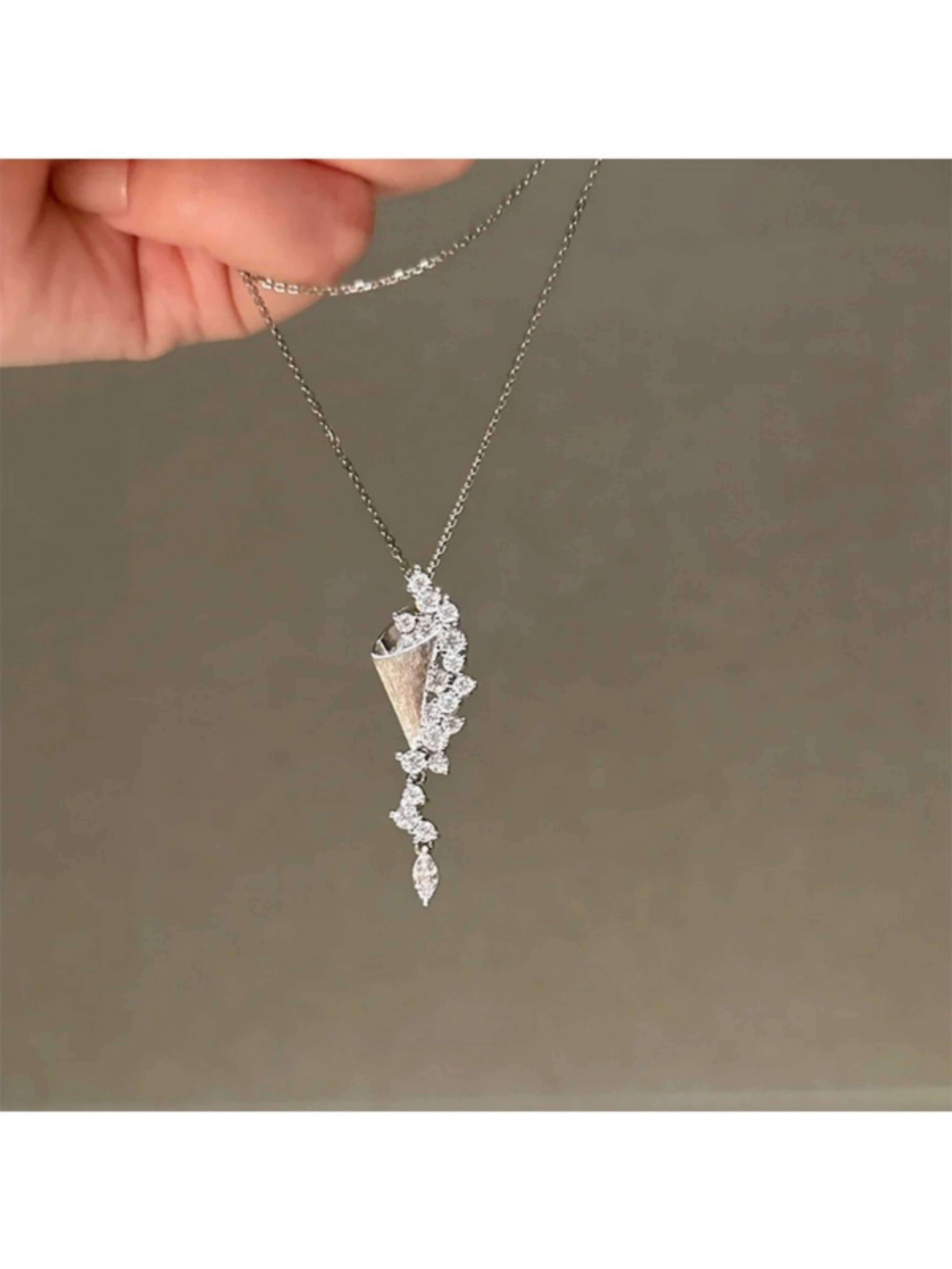 Silver Solid Pendant Necklace