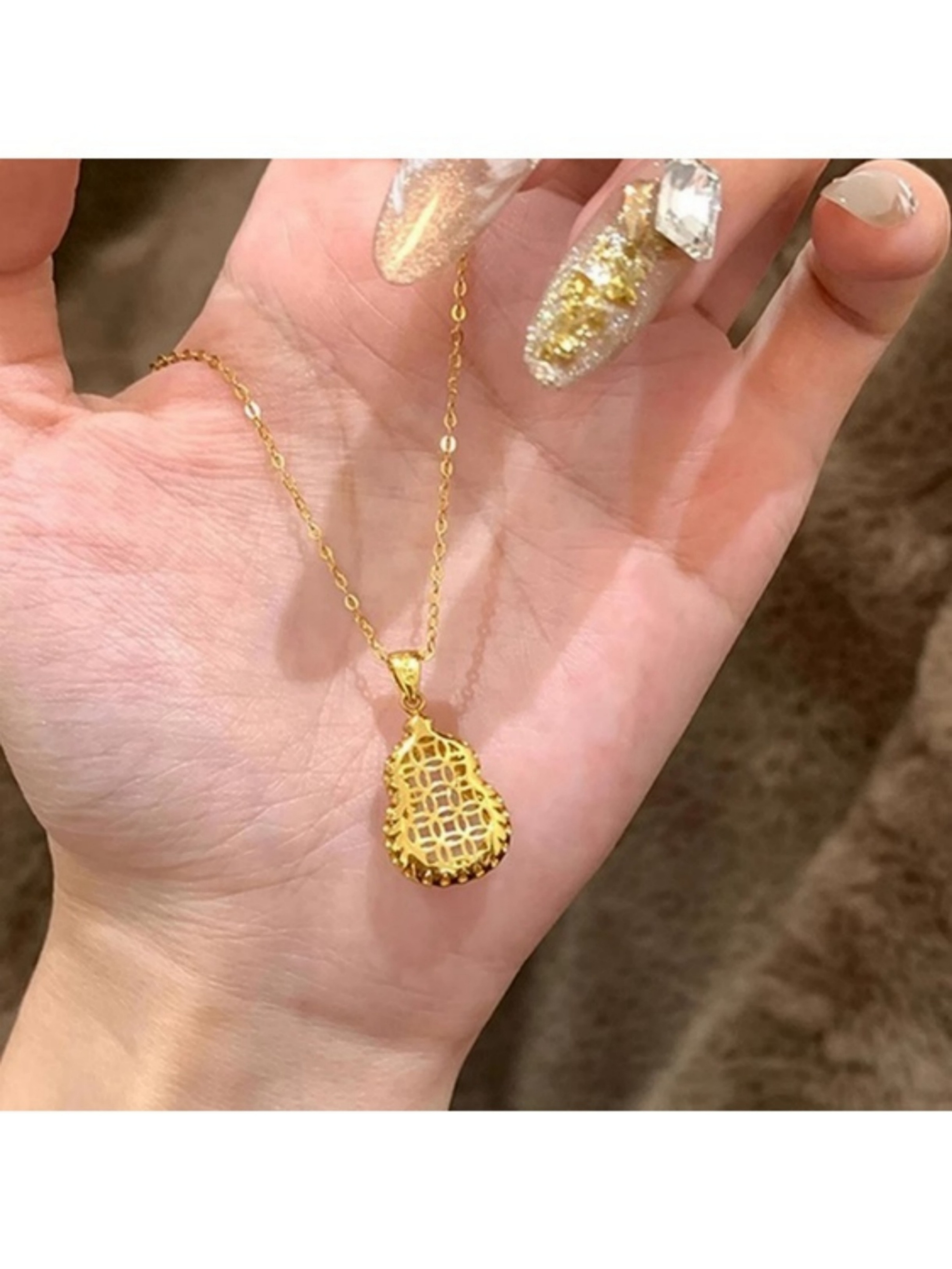 قلادة سلسلة سادة ذهبية
