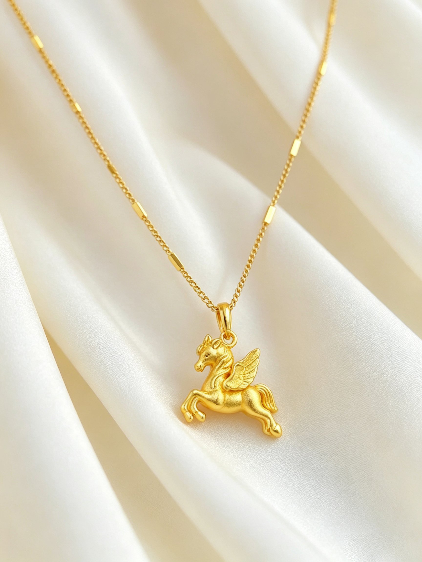 Gold Solid Pendant Necklace
