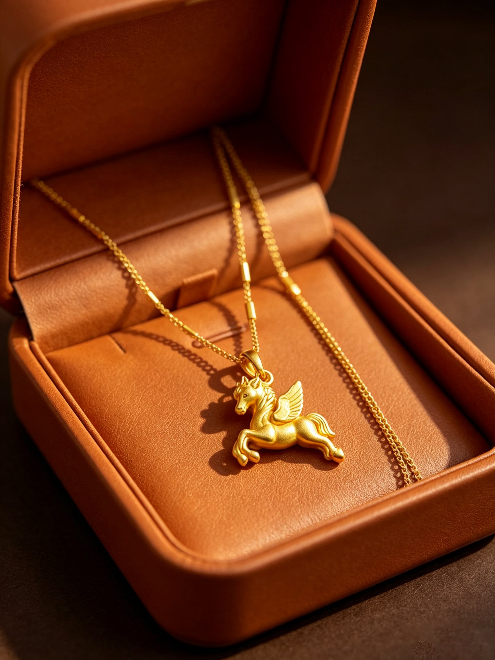Gold Solid Pendant Necklace