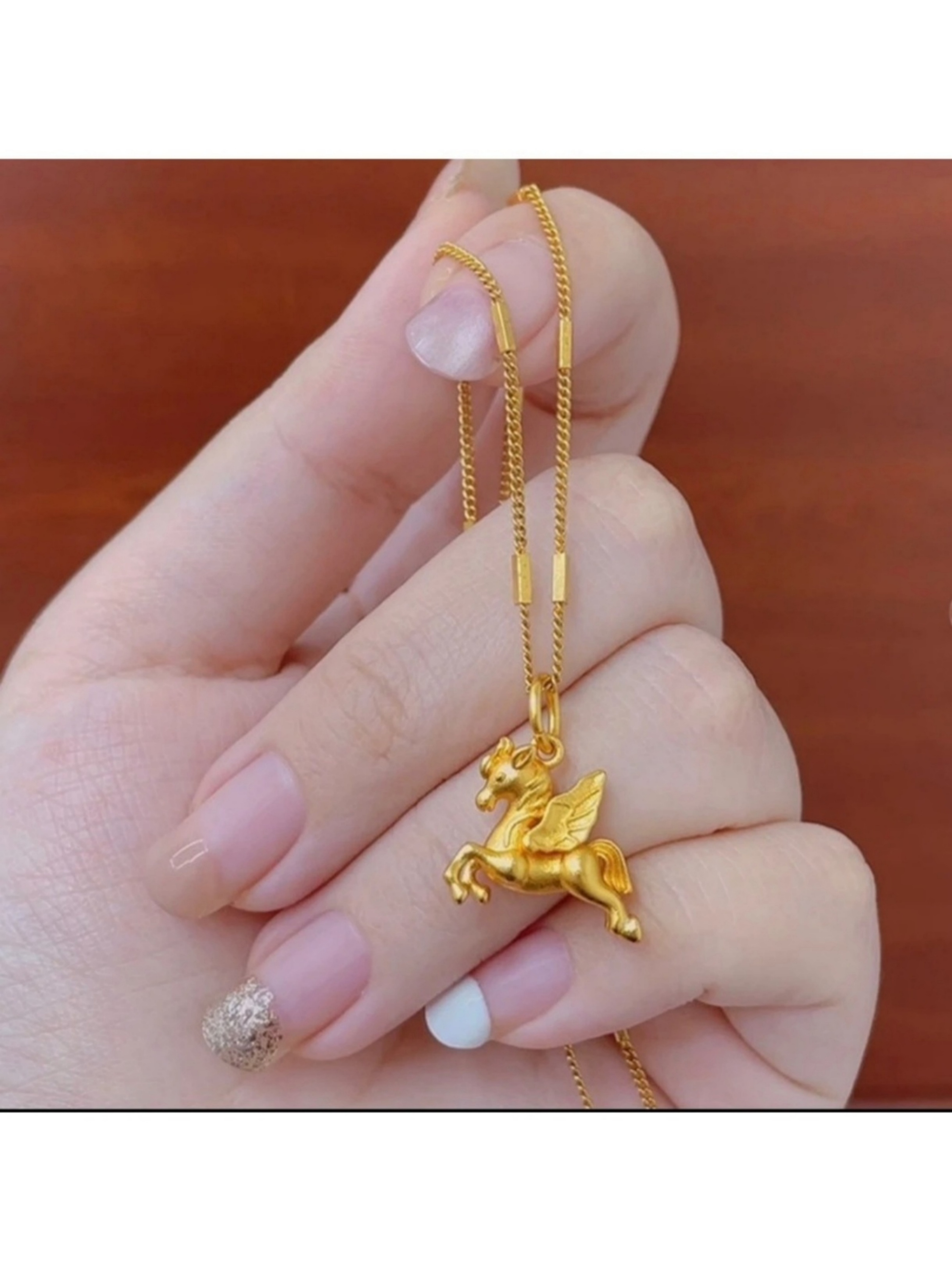 Gold Solid Pendant Necklace