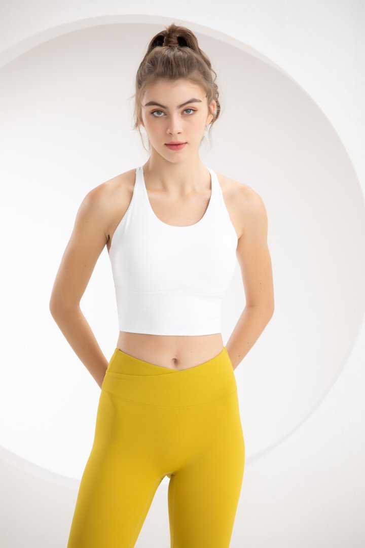 White Activewear Crop Top