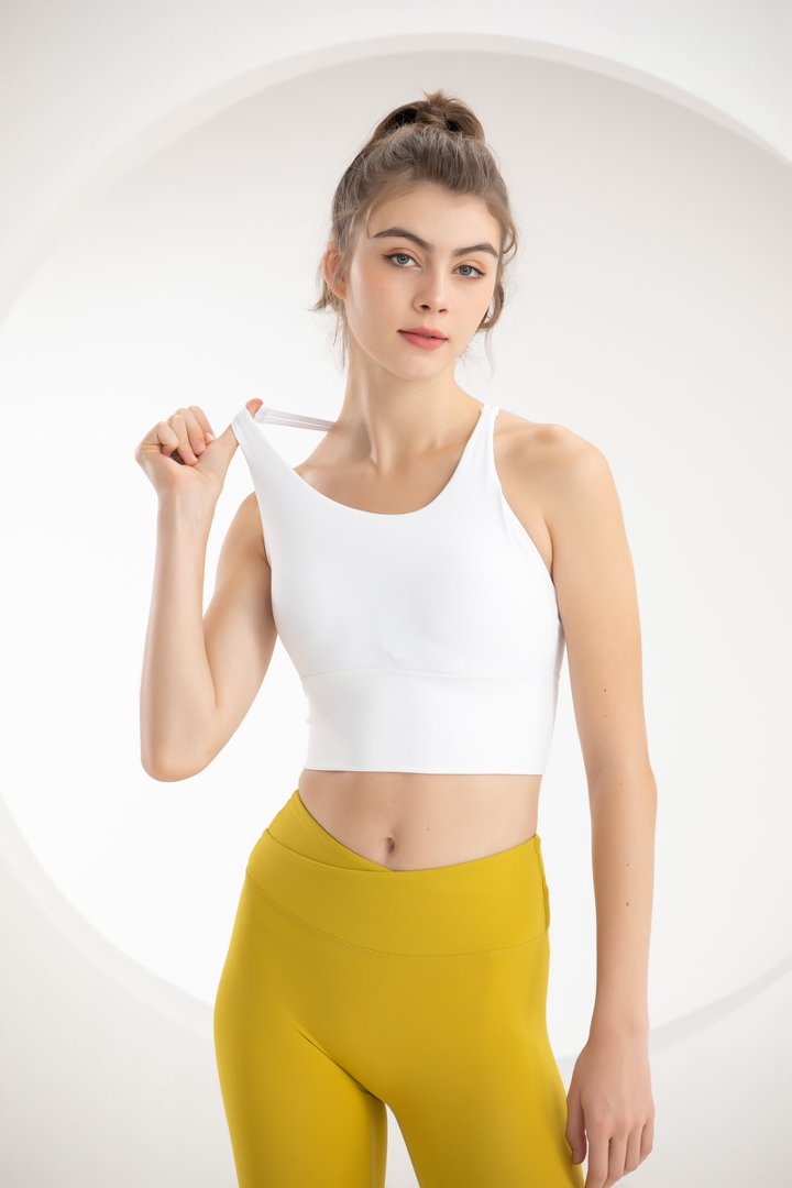 White Activewear Crop Top