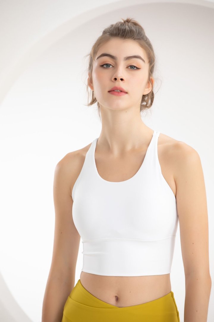 White Activewear Crop Top