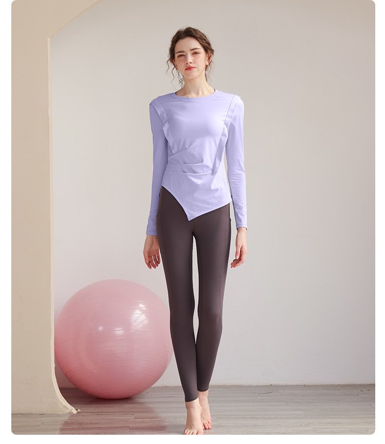 Lilac Asymmetric Activewear Top