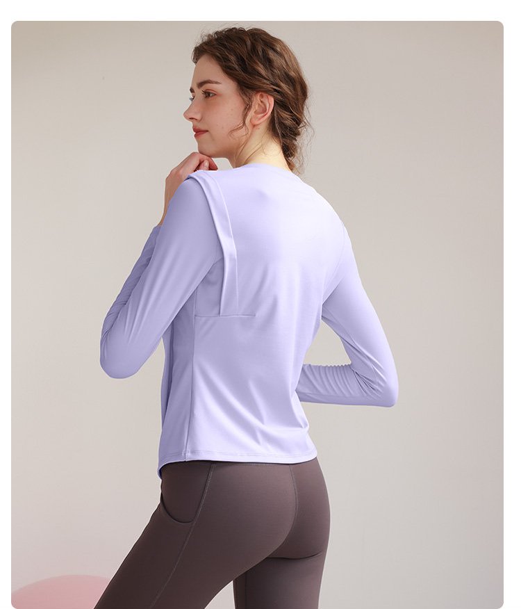 Lilac Asymmetric Activewear Top