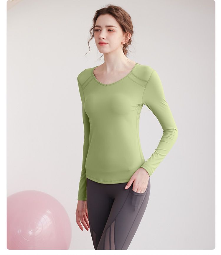 Sage Green Long Sleeve Activewear Top