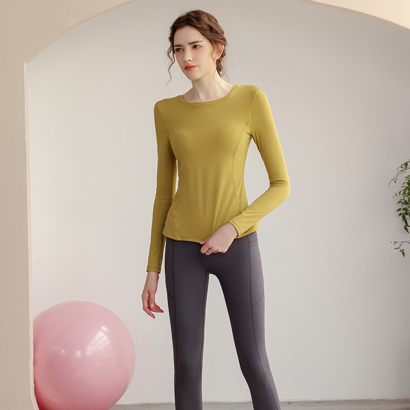 Green Long Sleeve Activewear Top