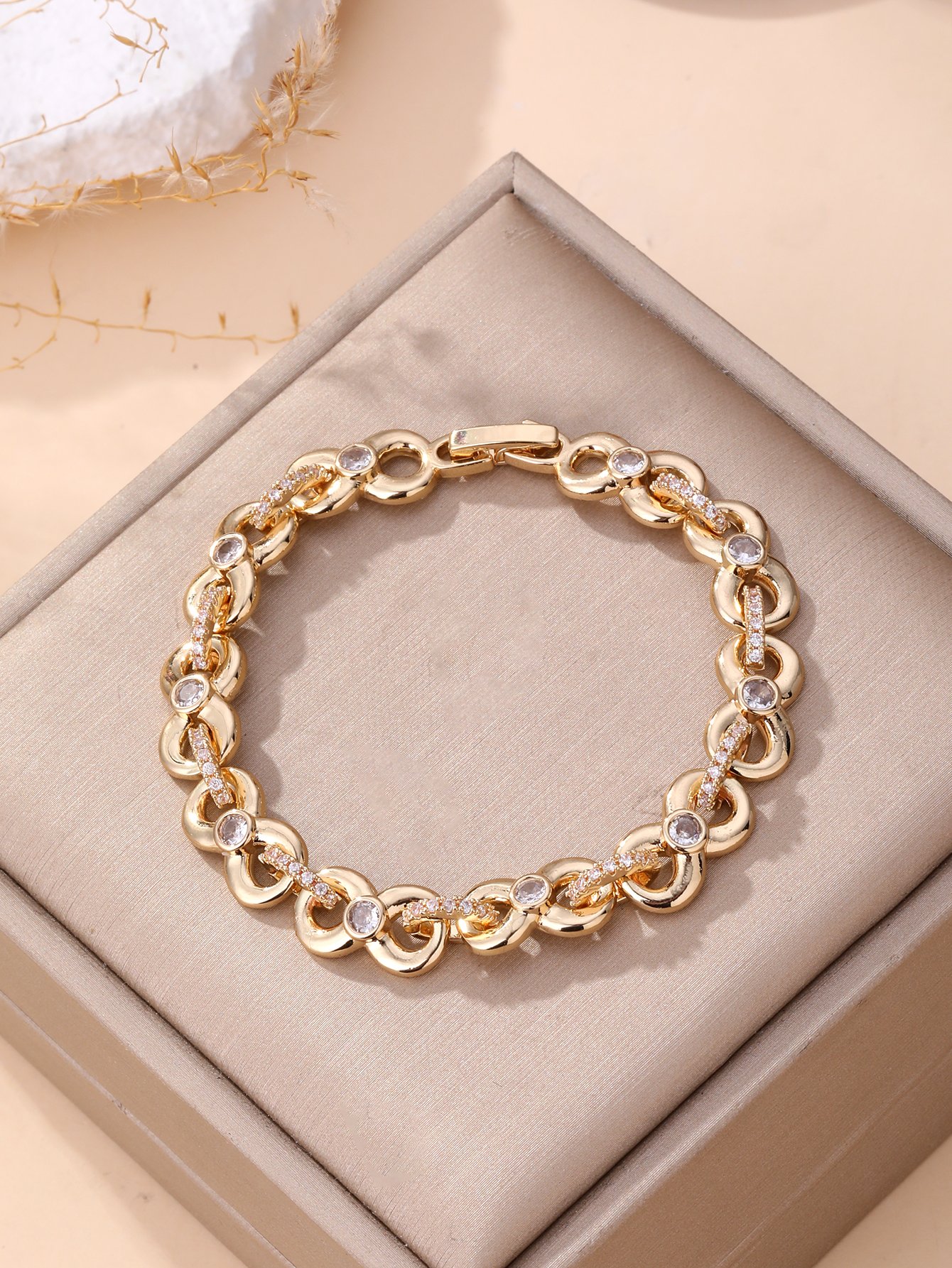 Gold Cubic Zirconia Bracelet