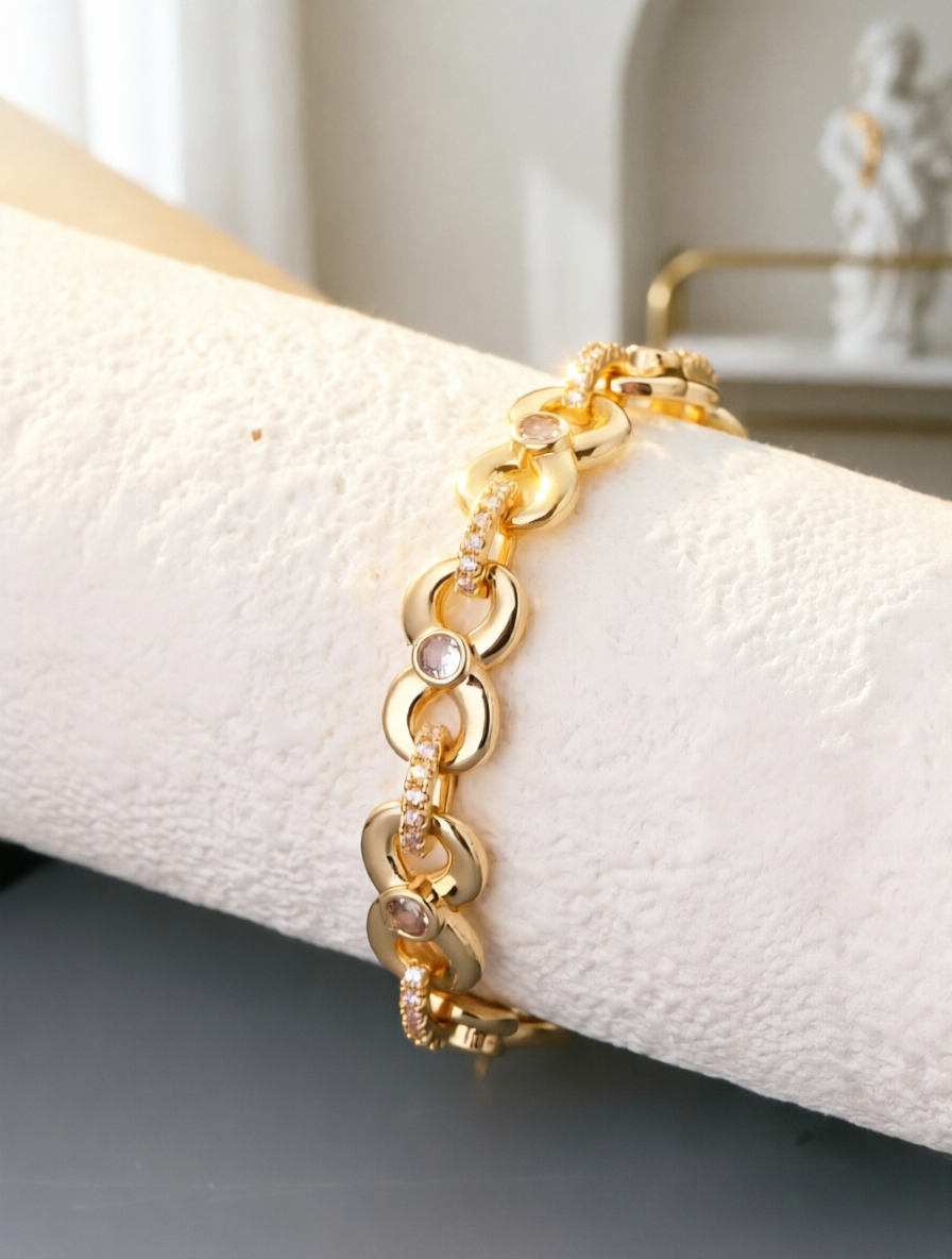 Gold Cubic Zirconia Bracelet