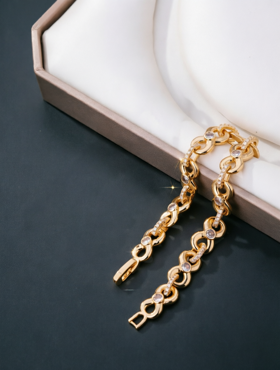 Gold Cubic Zirconia Bracelet