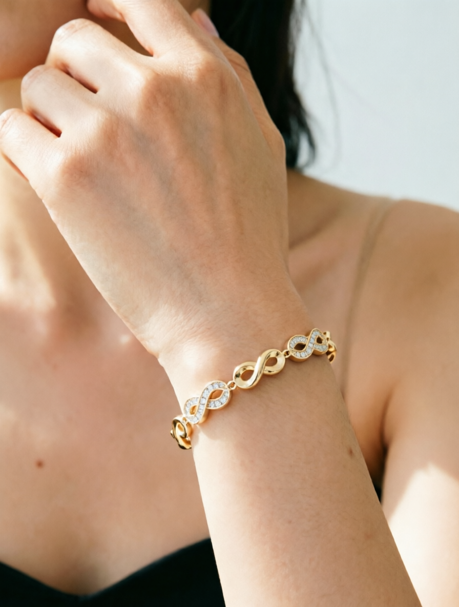 Gold Cubic Zirconia Bracelet