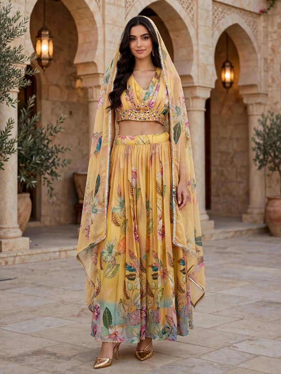 Yellow Floral Charm Co-ord Set