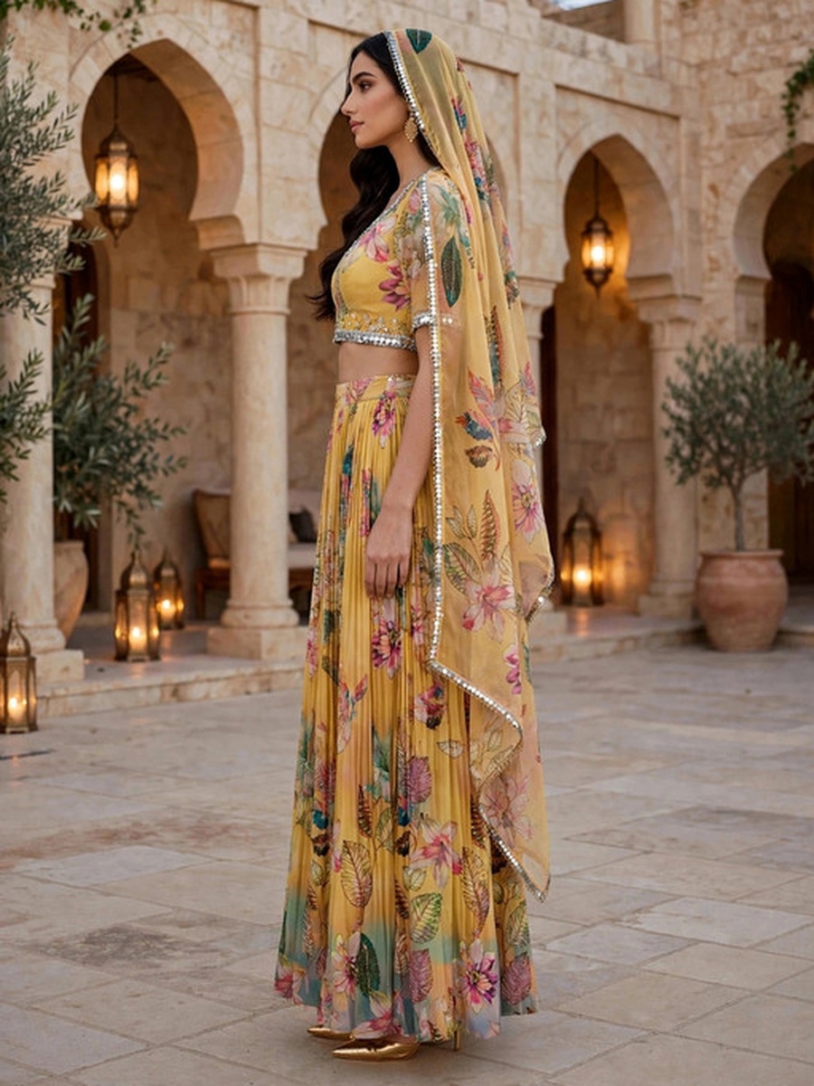 Yellow Floral Charm Co-ord Set