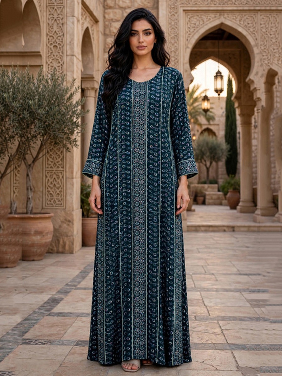 Green Royal Threads Jalabiya