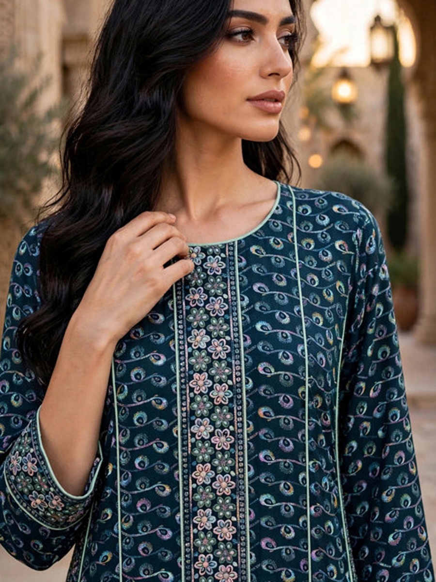 Green Royal Threads Jalabiya