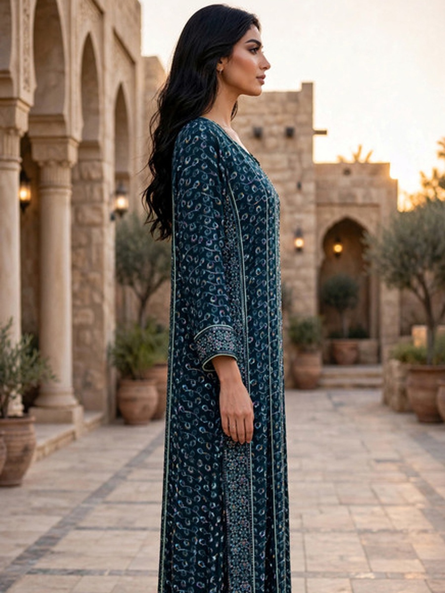 Green Royal Threads Jalabiya