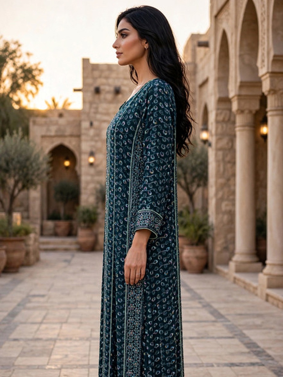 Green Royal Threads Jalabiya