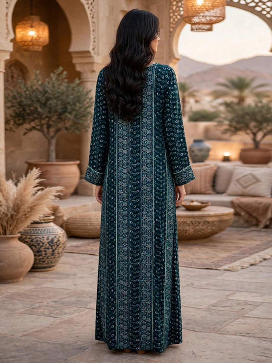 Green Royal Threads Jalabiya