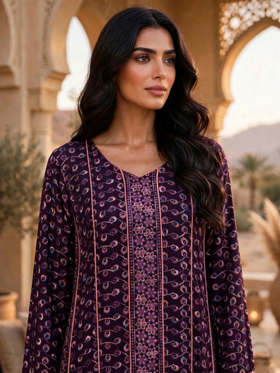 Purple Royal Threads Jalabiya