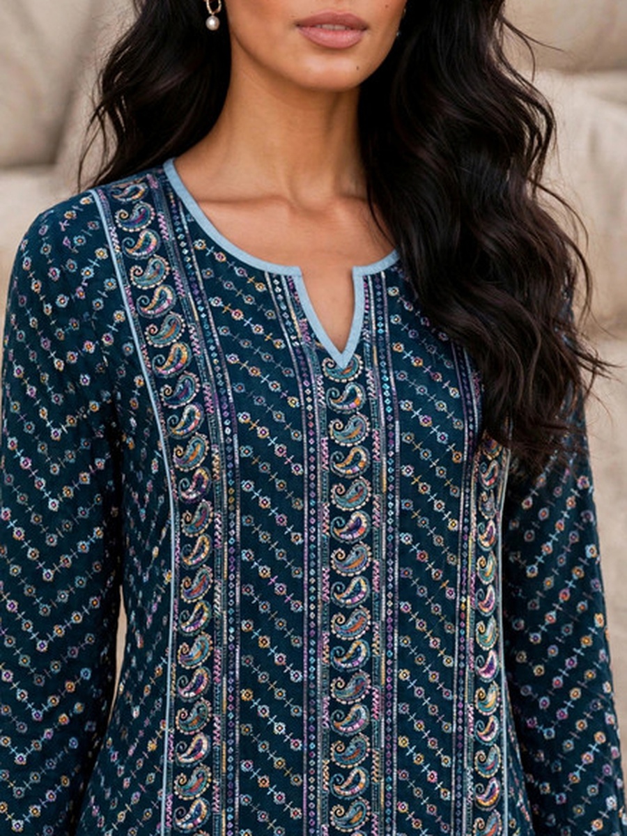 Green Paisley Royal Threads Jalabiya