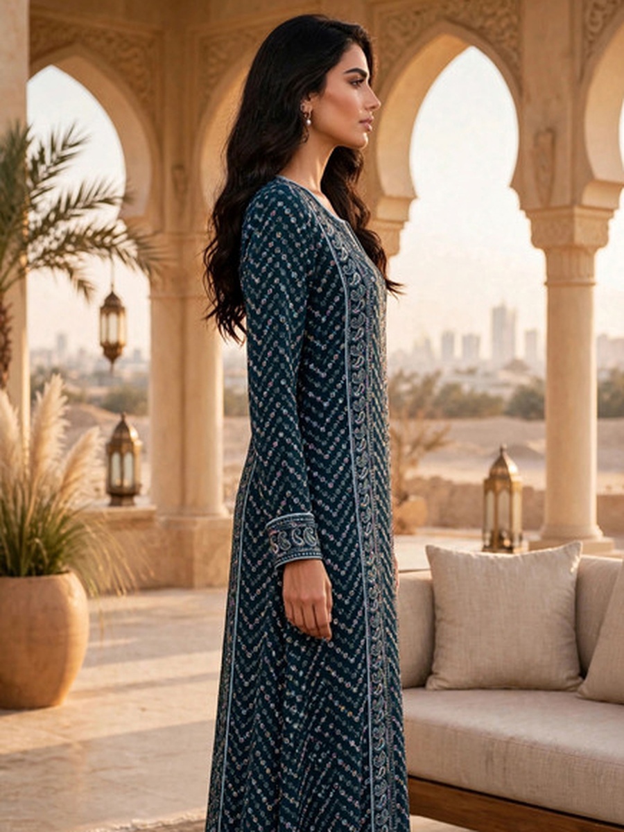Green Paisley Royal Threads Jalabiya