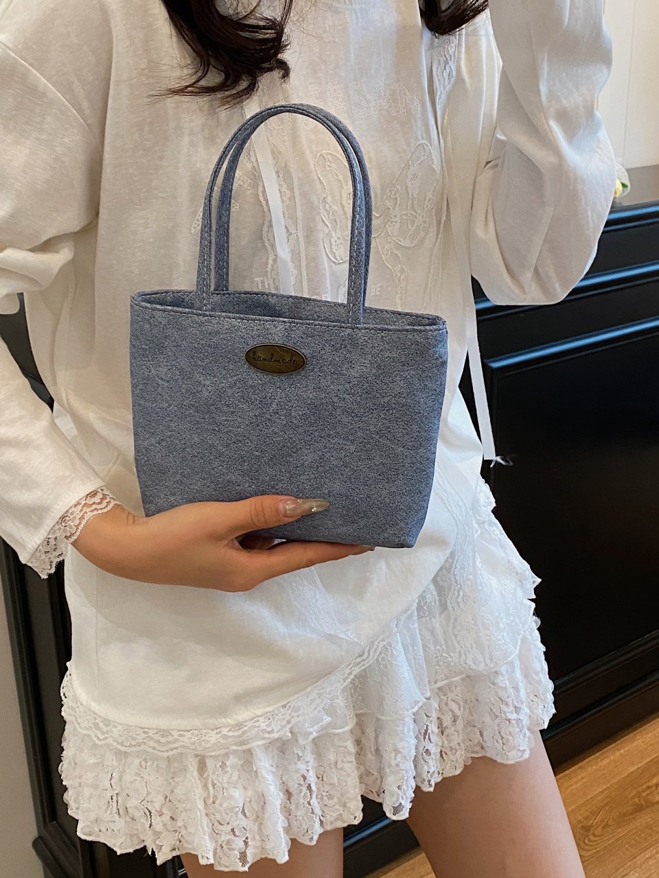 Blue Mini Tote Bag
