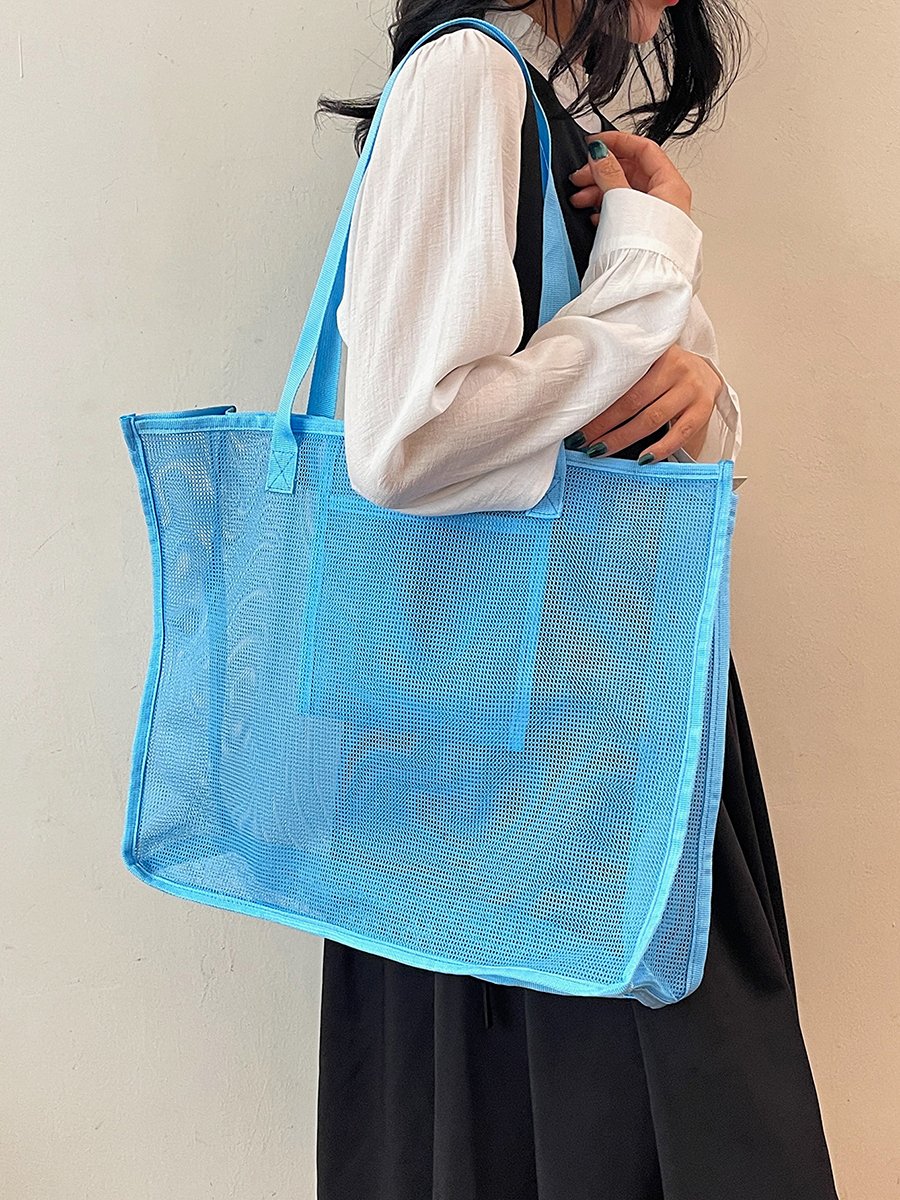 Blue Mesh Tote Bag
