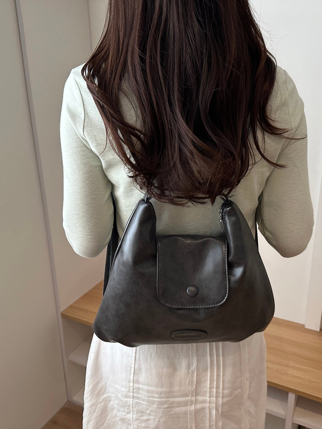 Black Flap Crossbody Bag