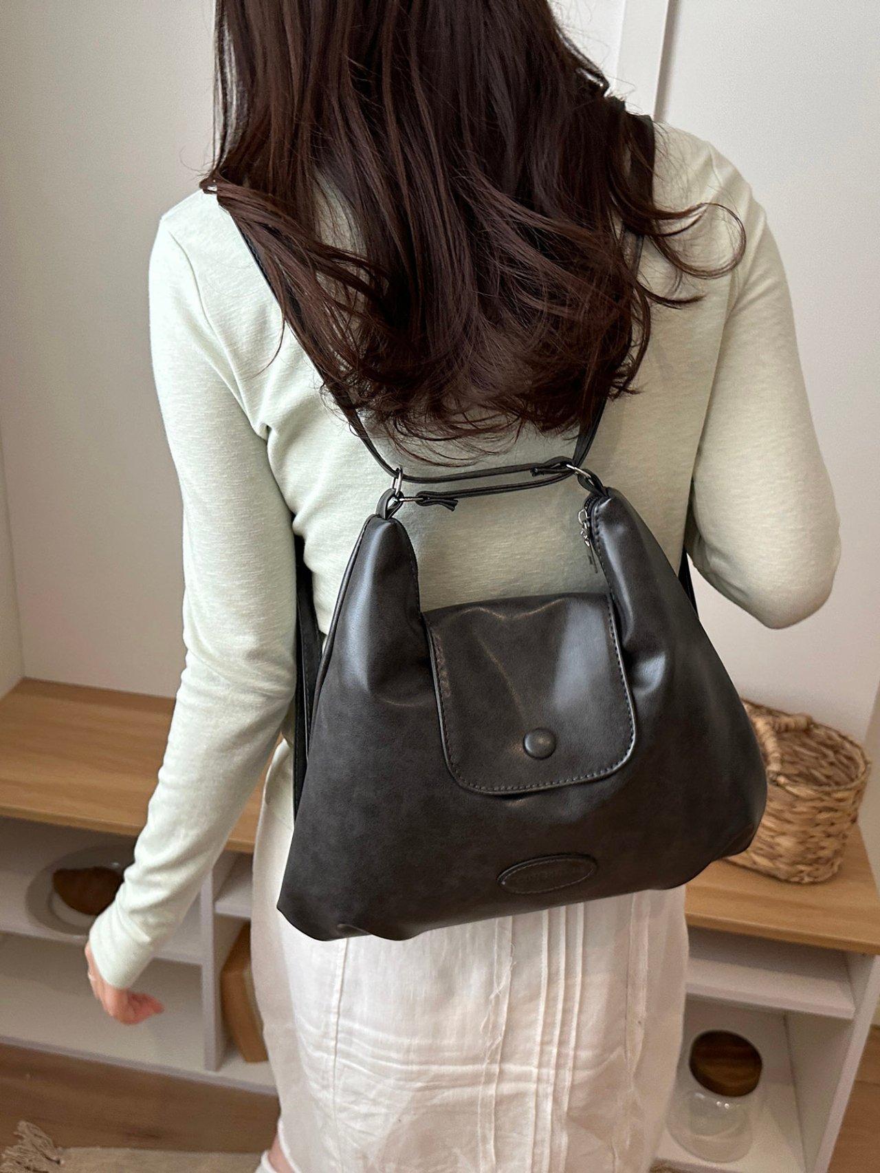 Black Flap Crossbody Bag