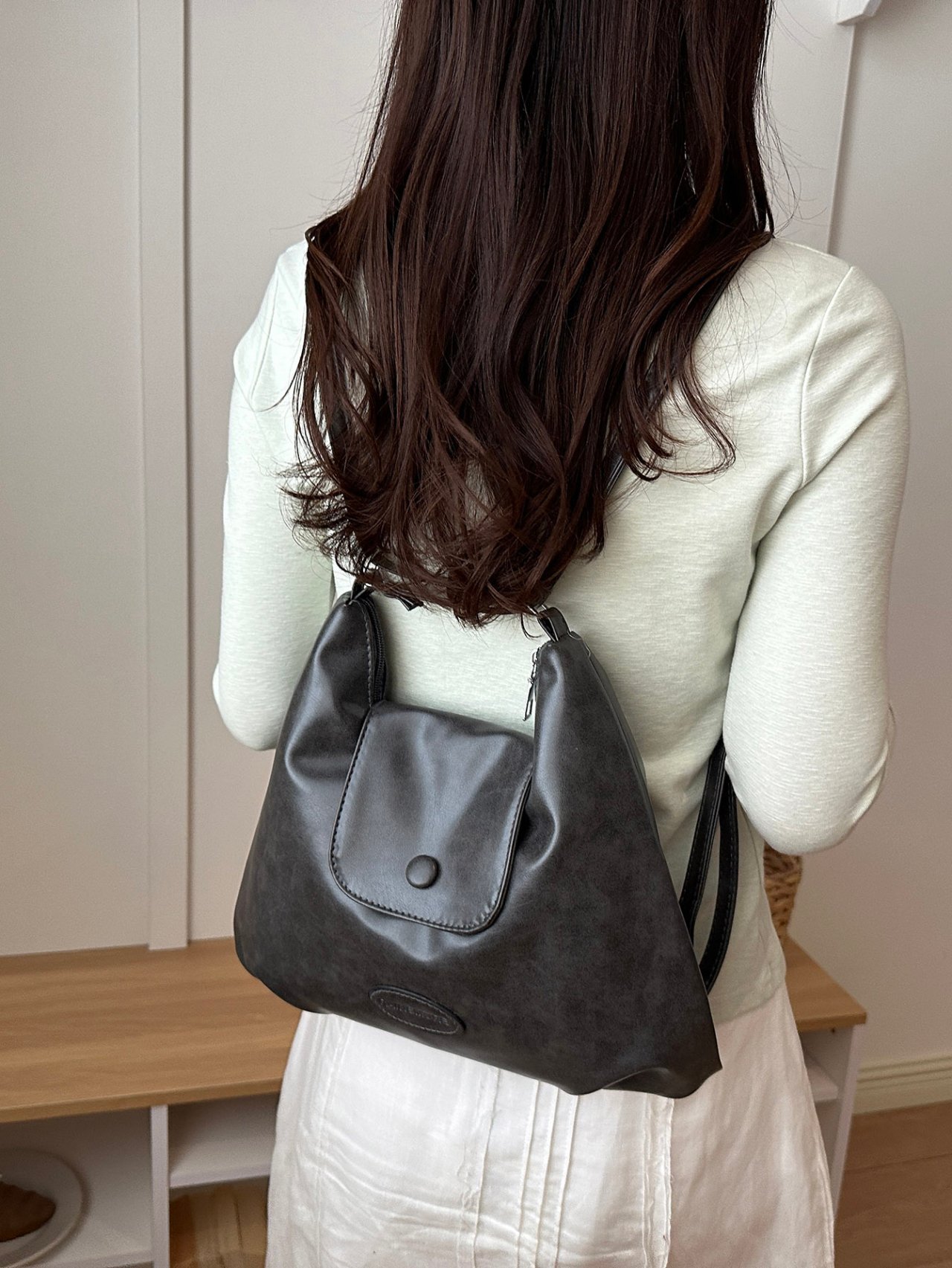 Black Flap Crossbody Bag