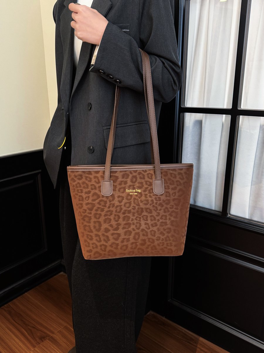 Brown Leopard Print Crossbody Bag 