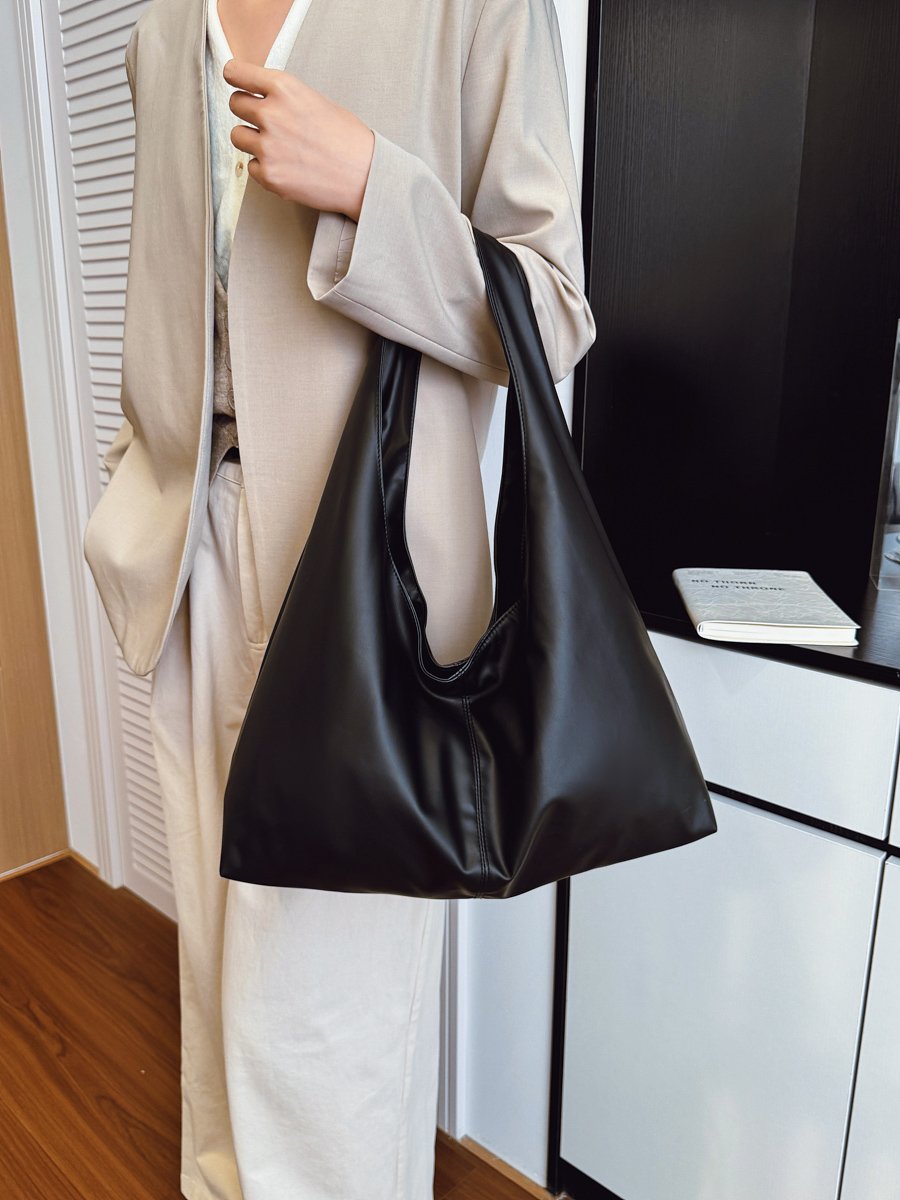 Black Crescent Shoulder Bag 