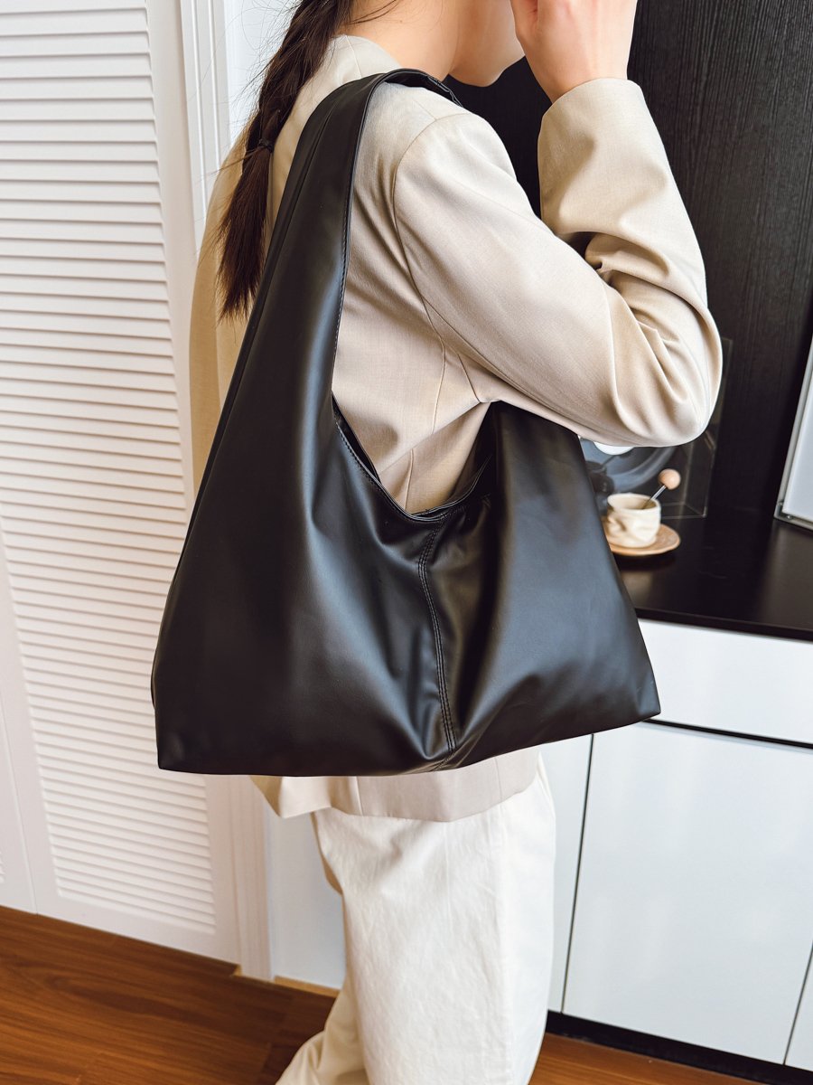 Black Crescent Shoulder Bag 