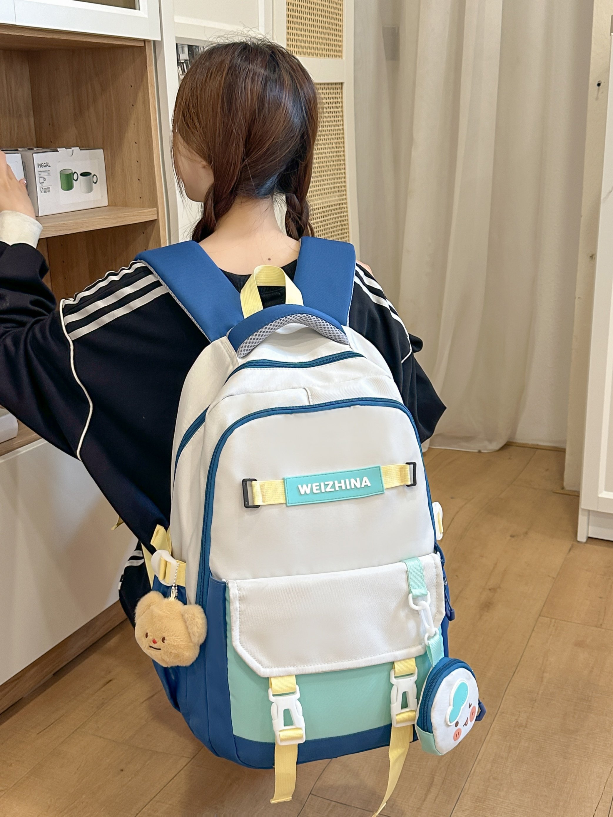 Blue Multi-Pocket Backpack