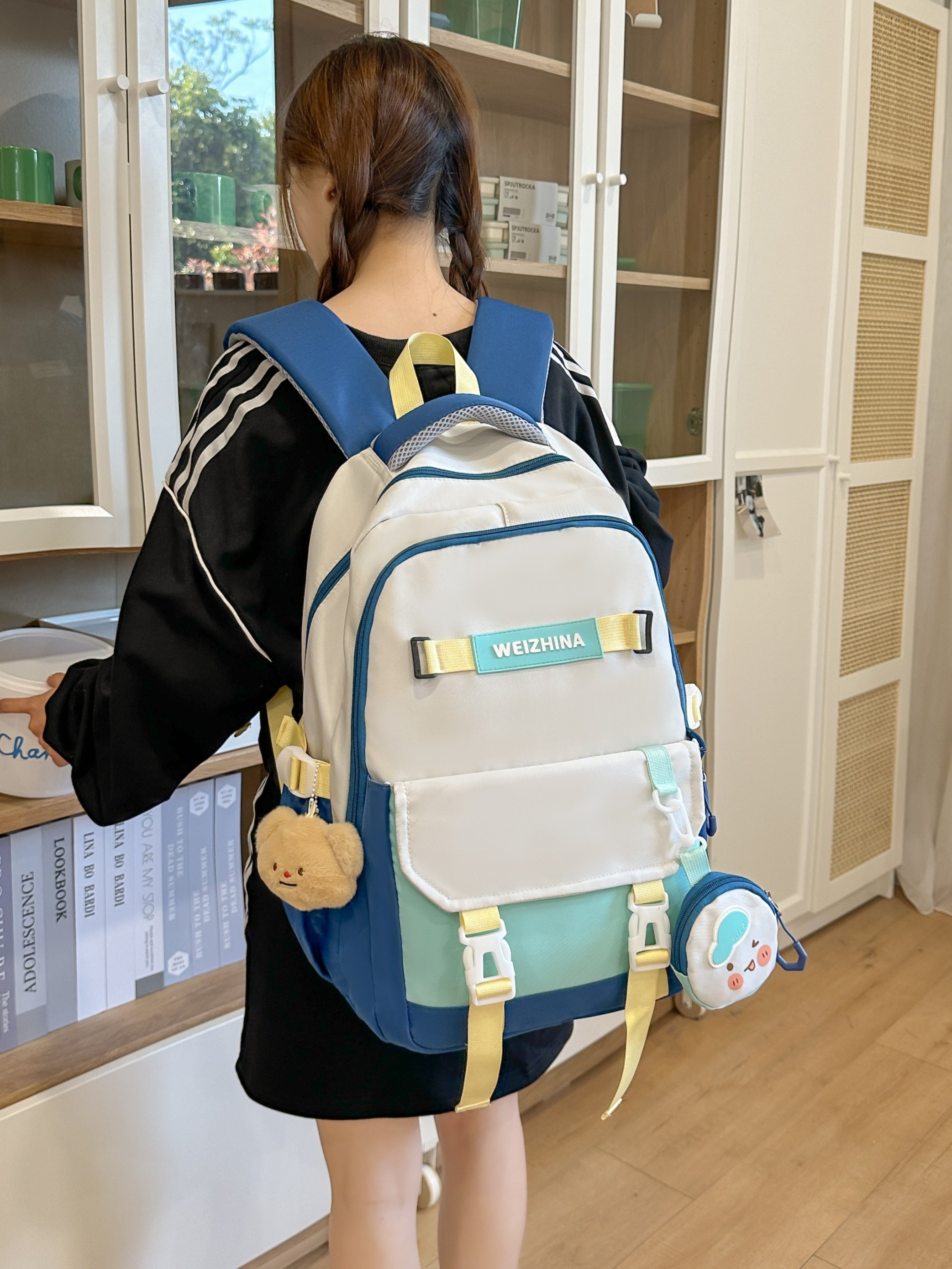 Blue Multi-Pocket Backpack