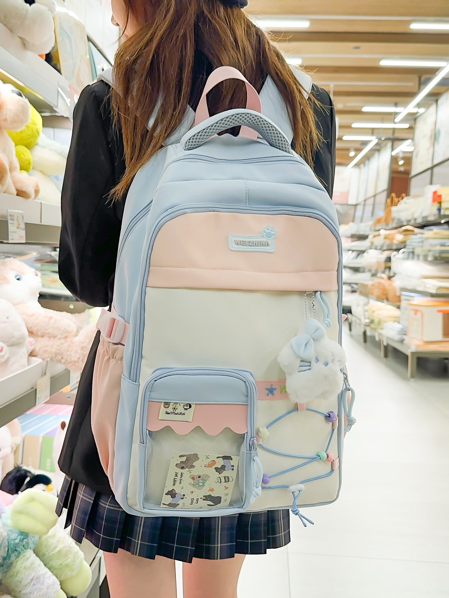Blue Plain Backpack