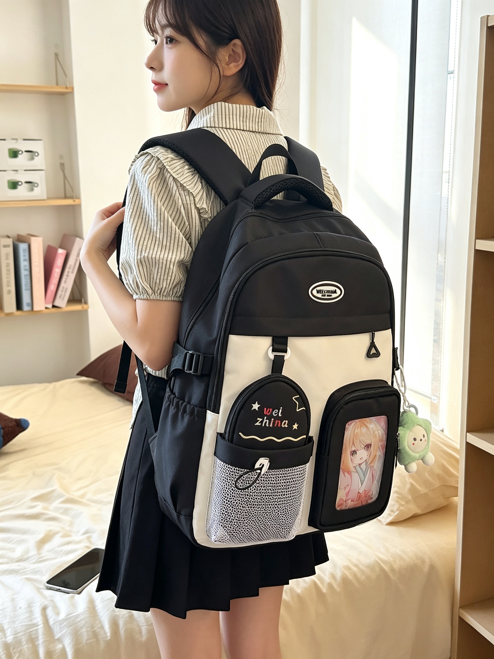 Black Plain Backpack