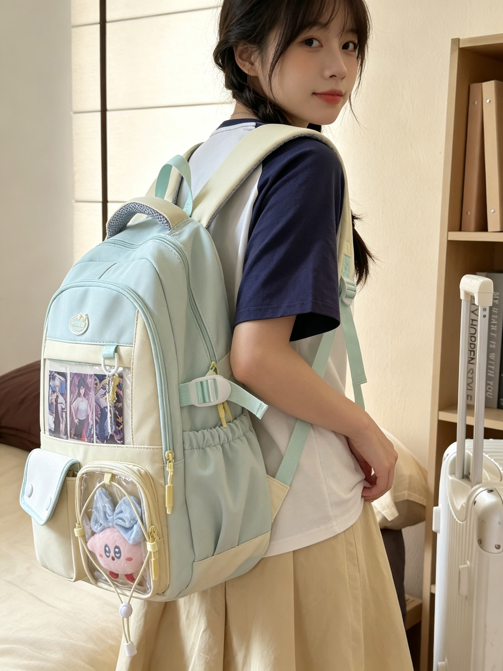Green Plain Backpack