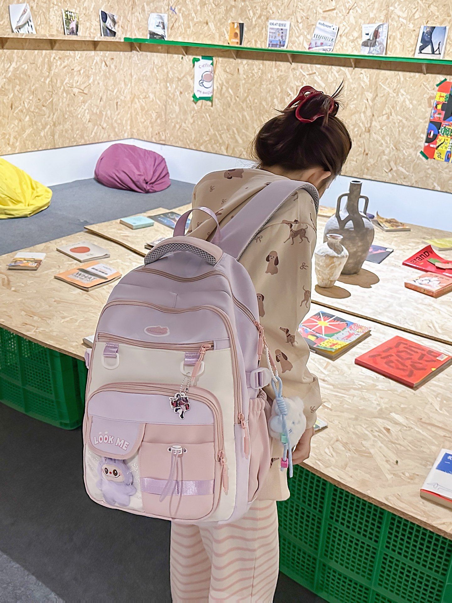 Purple Plain Backpack