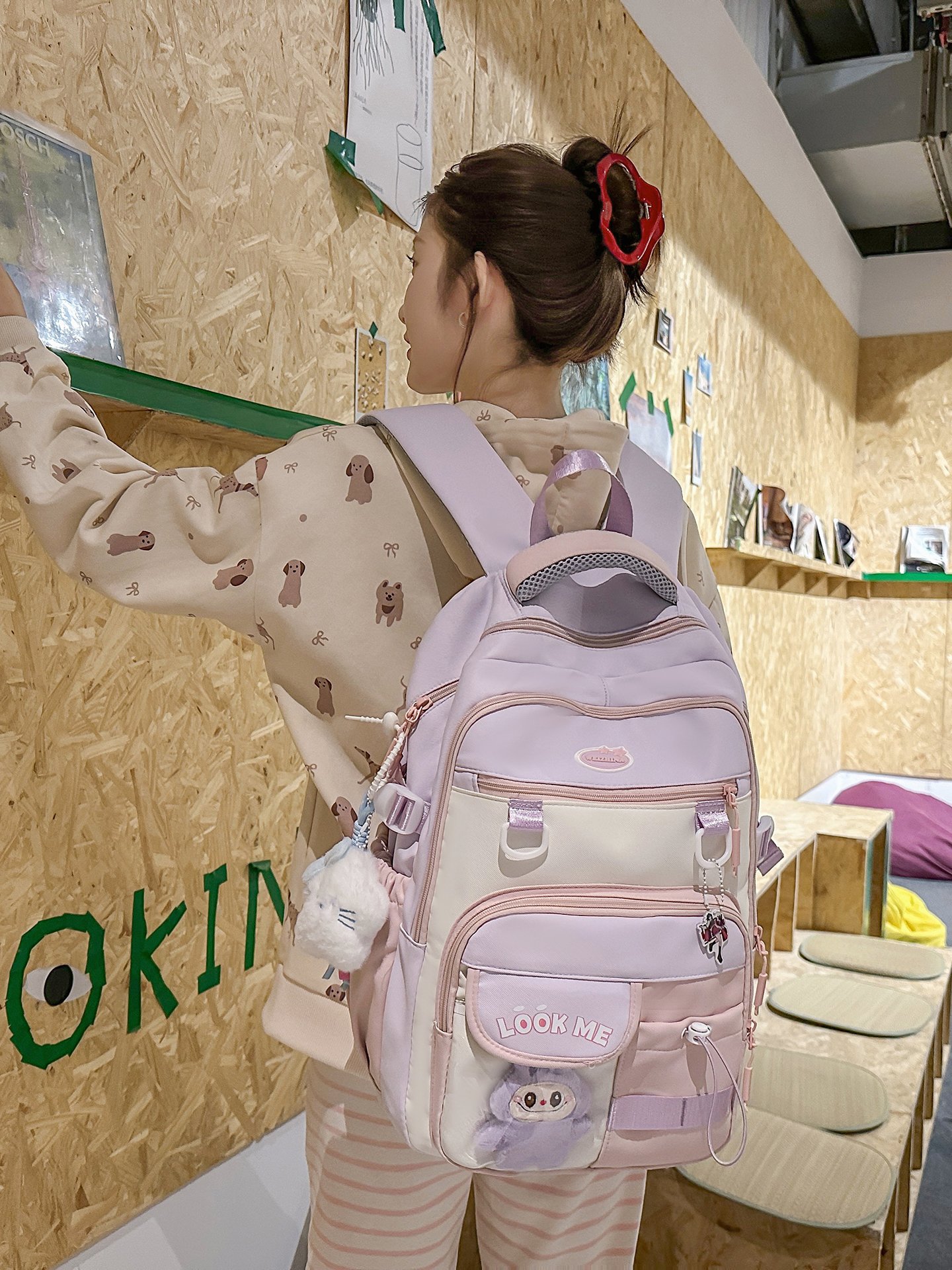 Purple Plain Backpack