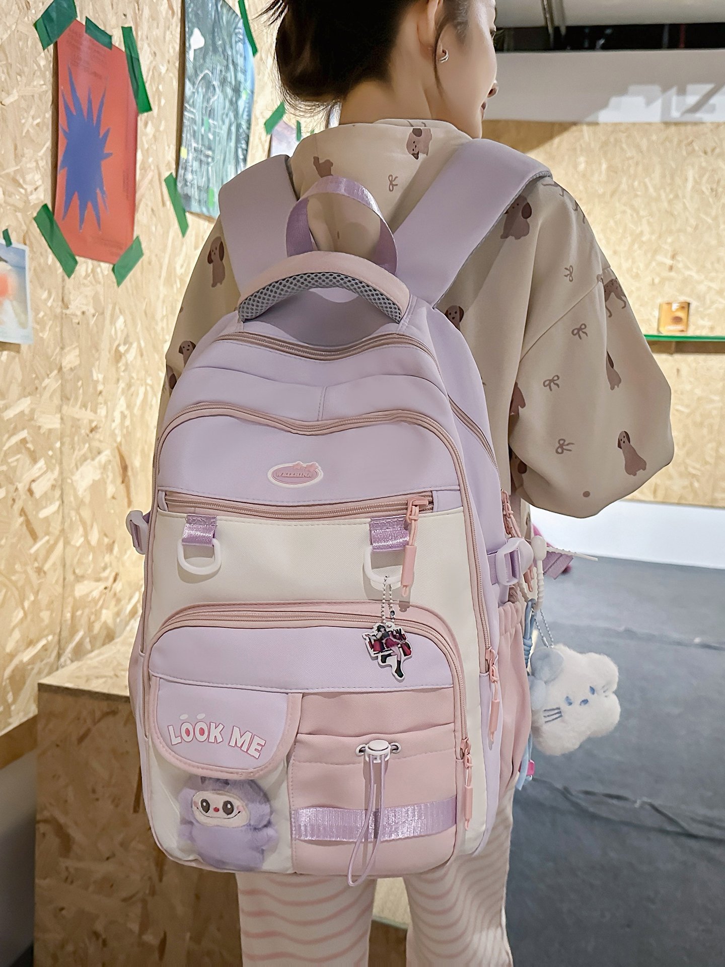 Purple Plain Backpack