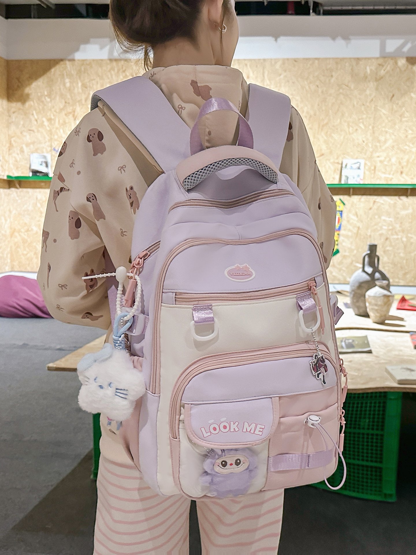 Purple Plain Backpack