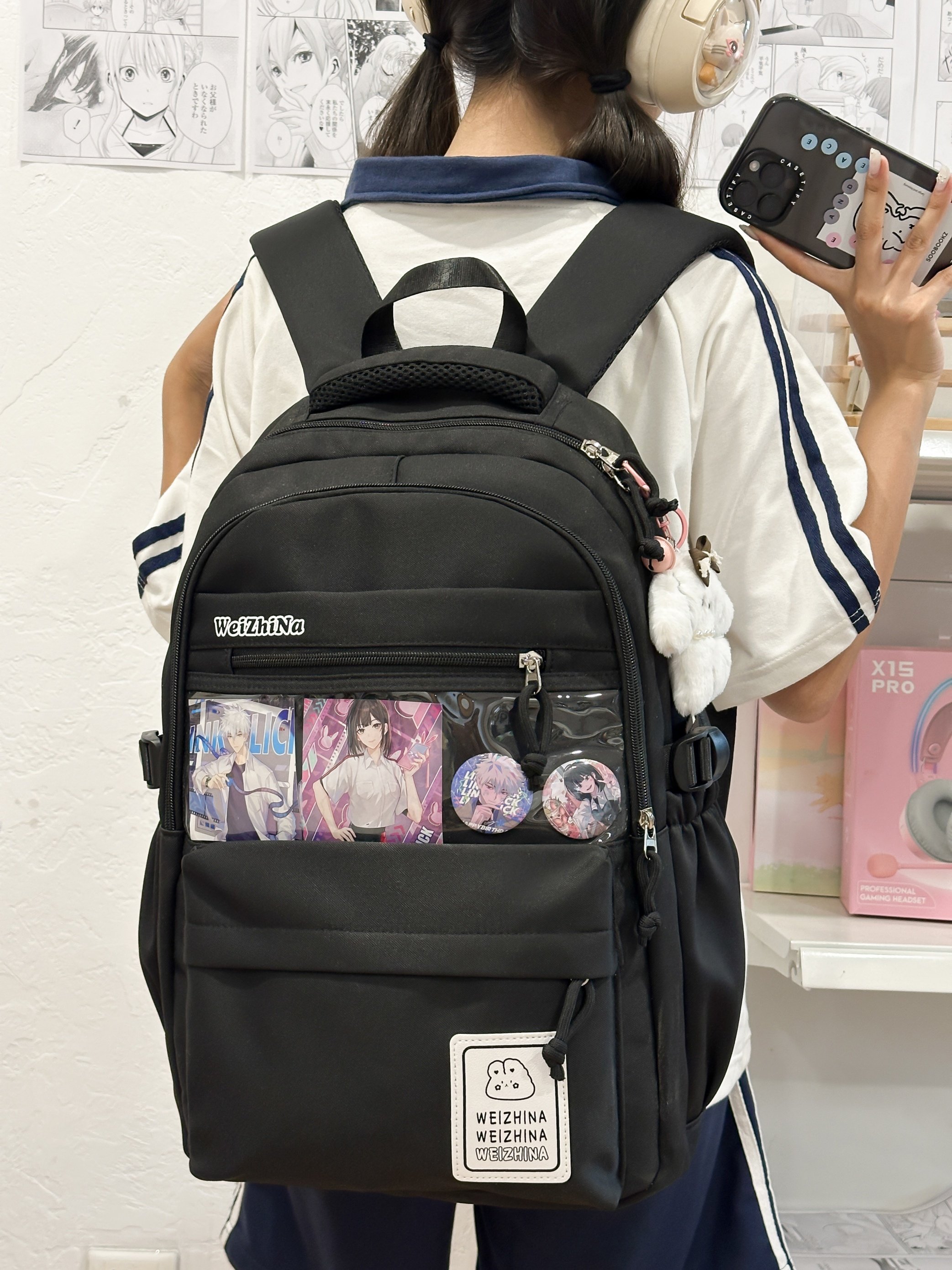 Black Plain Backpack