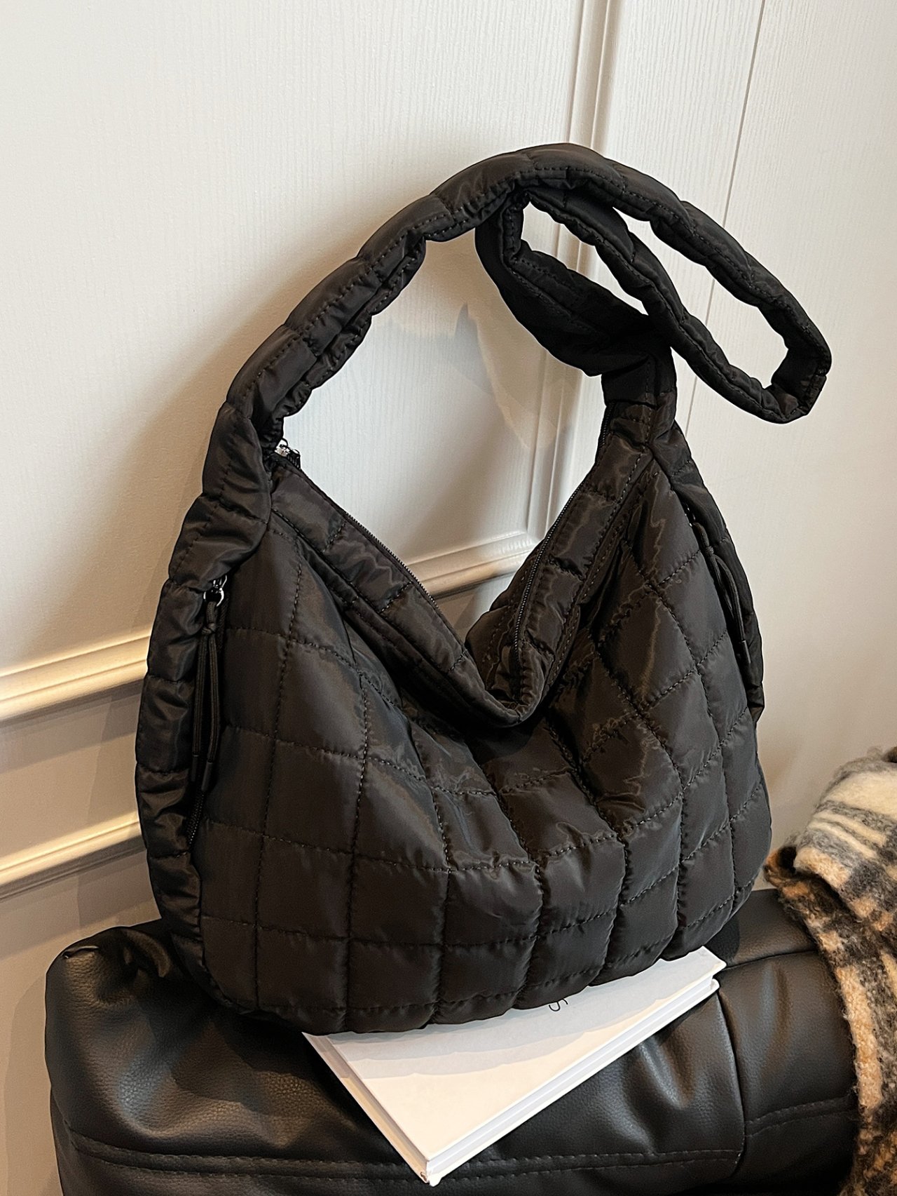 Black Quilted Crossbody Bag