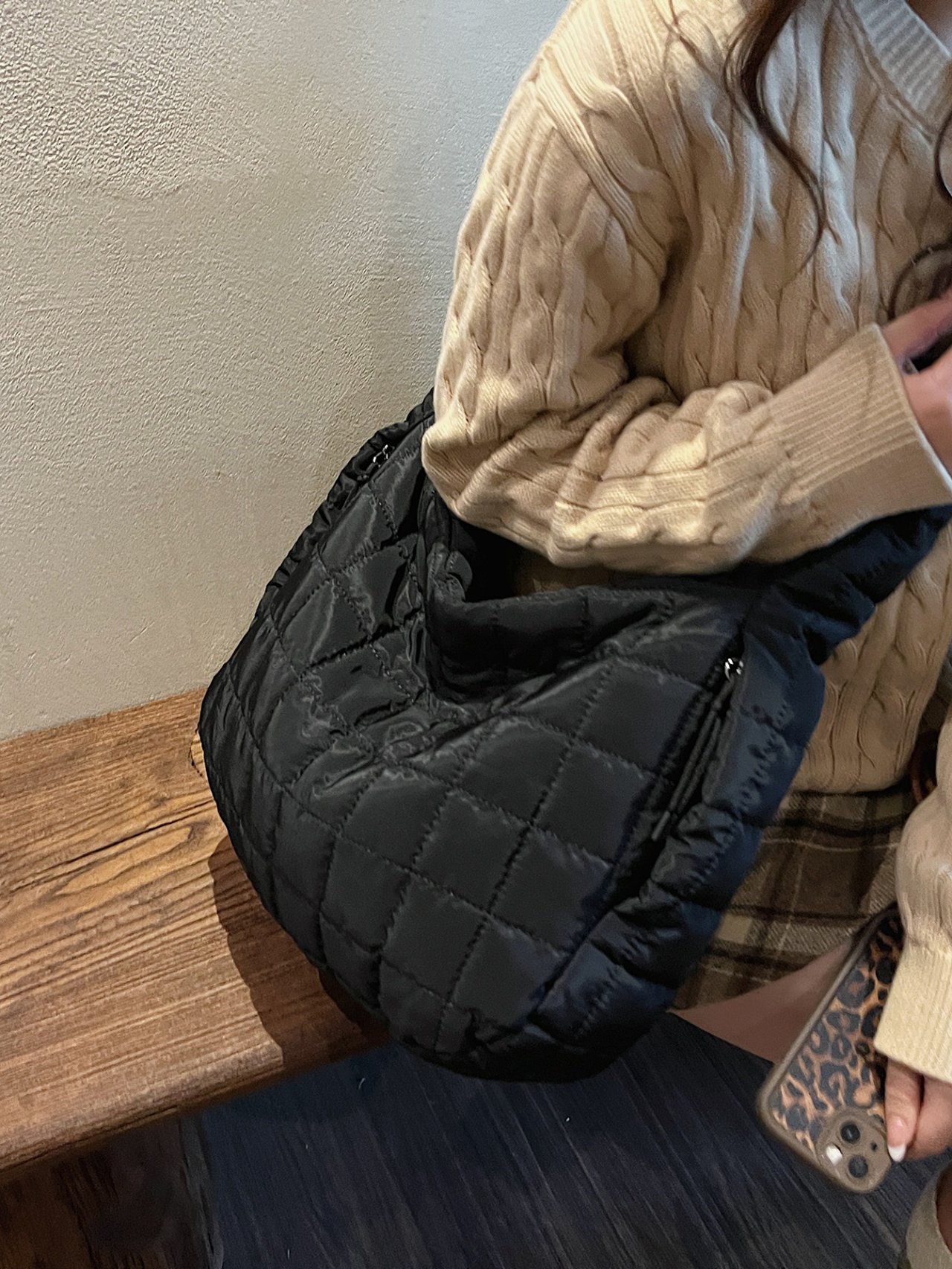 Black Quilted Crossbody Bag