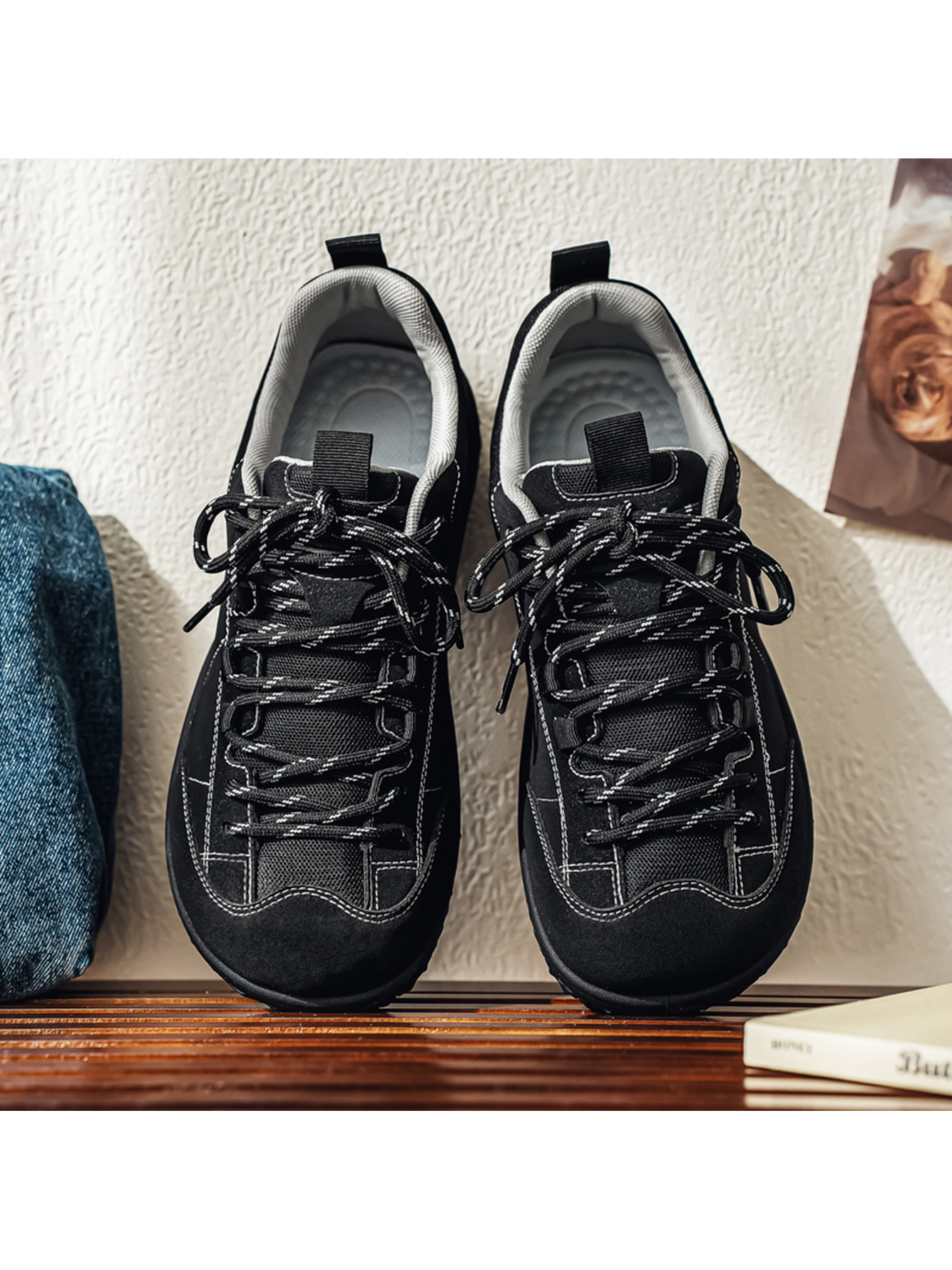 Men Black Sports Sneakers